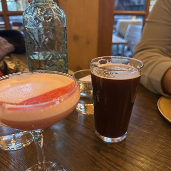 Three Bears Brewery and Restaurant - House beer and red velvet drink - Brewpubs Near Me - Banff, Alberta Three Bears Brewery and Restaurant - House beer and red velvet drink - Brewpubs Near Me - Banff, Alberta