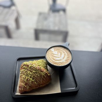 The Boy & The Bear - Pistachio croissant and latte - Coffee Roasteries Near Me - Redondo Beach, California The Boy & The Bear - Pistachio croissant and latte - Coffee Roasteries Near Me - Redondo Beach, California