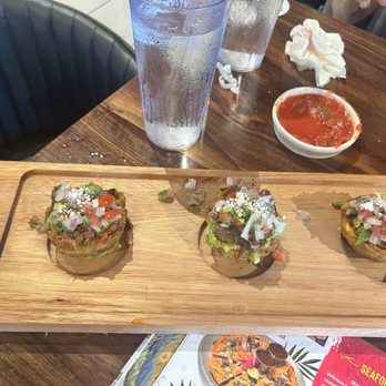 Catrina’s Tacos & Tequila - Special seasonal menu! I can't remember what it's called, but the cups were plantains! - Mexican Near Me - Charleston, South Carolina