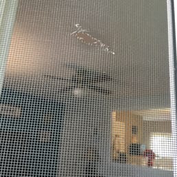 Screen ripped when the delivery men brought in the couch