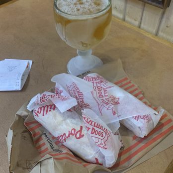 Portillo's St. Charles - Two jumbo Chicago style hot dogs and a cold beer - Hot Dogs Near Me - St. Charles, Illinois Portillo's St. Charles - Two jumbo Chicago style hot dogs and a cold beer - Hot Dogs Near Me - St. Charles, Illinois