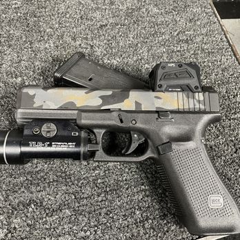Dynamic Weapon Solutions - Glock 17 Gen 5 with Steiner MPS in metallic multicam. - Guns & Ammo Near Me - Huntington Beach, California Dynamic Weapon Solutions - Glock 17 Gen 5 with Steiner MPS in metallic multicam. - Guns & Ammo Near Me - Huntington Beach, California