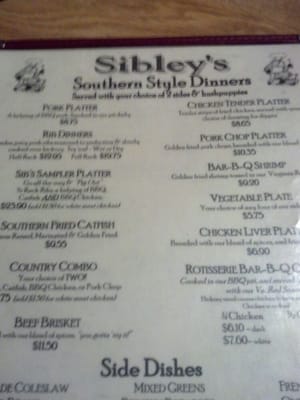 Menu photo 4 Sibley's Bar-B-Q Chester, VA Menu photo 4 Sibley's Bar-B-Q Chester, VA