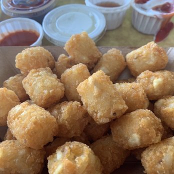 Padaro Beach Grill - Tater tots.... and lots of sauces. Yum. - American Near Me - Carpinteria, California Padaro Beach Grill - Tater tots.... and lots of sauces. Yum. - American Near Me - Carpinteria, California
