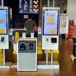McDonald's - McDonald's in Hilo will soon be able to take in cash at the self checkout kiosk
