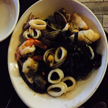 Foretti's - Black Sea food linguini with with white wine sauce - Italian Near Me - Corona Del Mar, California