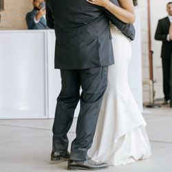 Beautiful bustle on my dress that was done within hours. I had a dress emergency and CK saved the big day.
