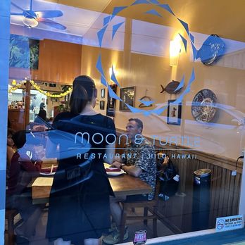 Moon & Turtle - We got to sit near the front window. Cute interior and they have a bathroom available in the back. - Seafood Near Me - Hilo, Hawaii Moon & Turtle - We got to sit near the front window. Cute interior and they have a bathroom available in the back. - Seafood Near Me - Hilo, Hawaii