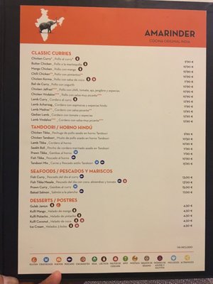 Menu photo 2 Amarinder València, V Menu photo 2 Amarinder València, V