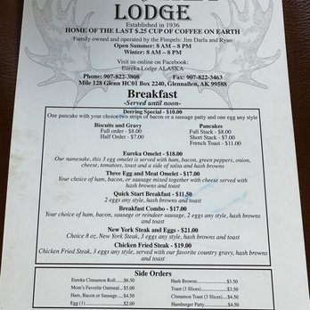 Eureka Roadhouse - 2023. At the moment - CLOSED on TUESDAYS only - Hotels Near Me - Glennallen, Alaska