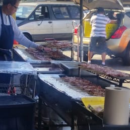 Grilling meat Grilling meat