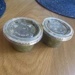 Grey and brown Large Side of Guacamole and Chips & Guacamole! Very inedible! Grey and brown Large Side of Guacamole and Chips & Guacamole! Very inedible!