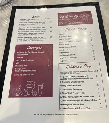 Menu photo 1 Triangle Family Restaurant Grayslake, IL