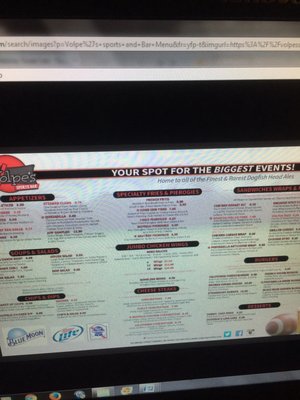 Menu photo 2 Volpe's Sports Bar Emmaus, PA Menu photo 2 Volpe's Sports Bar Emmaus, PA