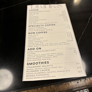 Cafe Deko - Drink menu - Coffee & Tea Near Me - Chicago, Illinois