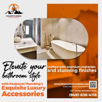Peak West Plumbing - Indulge in the perfect blend of luxury and innovation with PeakWest Plumbing's modern toilets. - Plumbing Near Me - Santa Ana , California Peak West Plumbing - Indulge in the perfect blend of luxury and innovation with PeakWest Plumbing's modern toilets. - Plumbing Near Me - Santa Ana , California