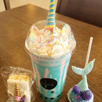 Blendz Boba Tea Lounge - All the fun treats, unicorn drink, mermaid tail cake pop and rice crispy unicorn - Desserts Near Me - Glendale, Arizona Blendz Boba Tea Lounge - All the fun treats, unicorn drink, mermaid tail cake pop and rice crispy unicorn - Desserts Near Me - Glendale, Arizona