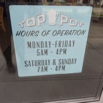 Top Pot Doughnuts - Hours of Operation - Donuts Near Me - Renton, Washington Top Pot Doughnuts - Hours of Operation - Donuts Near Me - Renton, Washington