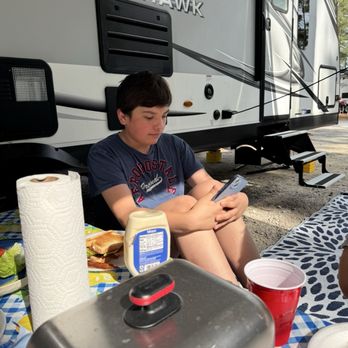 Sycamore Lodge - Playing on our phones. - Campgrounds Near Me - Jackson Springs, North Carolina Sycamore Lodge - Playing on our phones. - Campgrounds Near Me - Jackson Springs, North Carolina