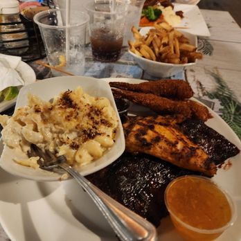 Margaritaville - This was the sampler plate - American Near Me - St. Thomas, Virgin Islands