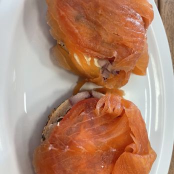 Boca Bagel Bar - Everything bagel with lox, capers, cream cheese, and onions - Breakfast & Brunch Near Me - Boca Raton, Florida Boca Bagel Bar - Everything bagel with lox, capers, cream cheese, and onions - Breakfast & Brunch Near Me - Boca Raton, Florida