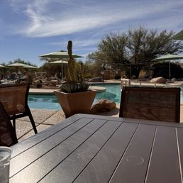 Poolside lunch