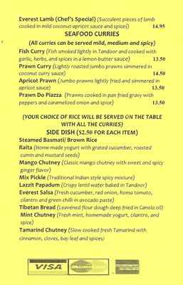 Menu photo 7 Everest Indian Restaurant Santa Rosa, CA Menu photo 7 Everest Indian Restaurant Santa Rosa, CA