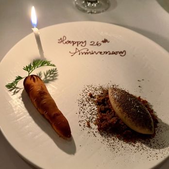 Jungsik - Carrot and special anniversary dessert! So thoughtful! - Korean Near Me - New York, New York Jungsik - Carrot and special anniversary dessert! So thoughtful! - Korean Near Me - New York, New York
