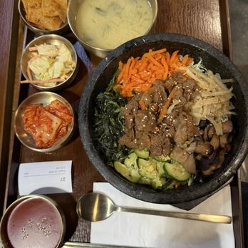 Ojuk - Beef Bulgogi Hot Stone Bibimbap Bibimbap - Korean Near Me - Arcadia, California Ojuk - Beef Bulgogi Hot Stone Bibimbap Bibimbap - Korean Near Me - Arcadia, California