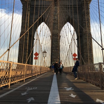 Brooklyn Bridge - Bicycle lane on the left and pedestrian lane on the right, just be careful for the bicyclists, most of them come with speed.!!! - Landmarks & Historical Buildings Near Me - Brooklyn, New York