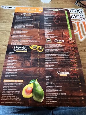 Menu photo 2 Buena Vibra Cabo Rojo, PR