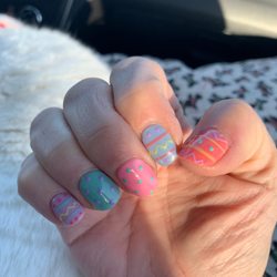 A & N Nail Spa - I had my nails done on Wednesday 3-22-23, & today is Saturday 3-25-23 & I do love my Easter egg nails