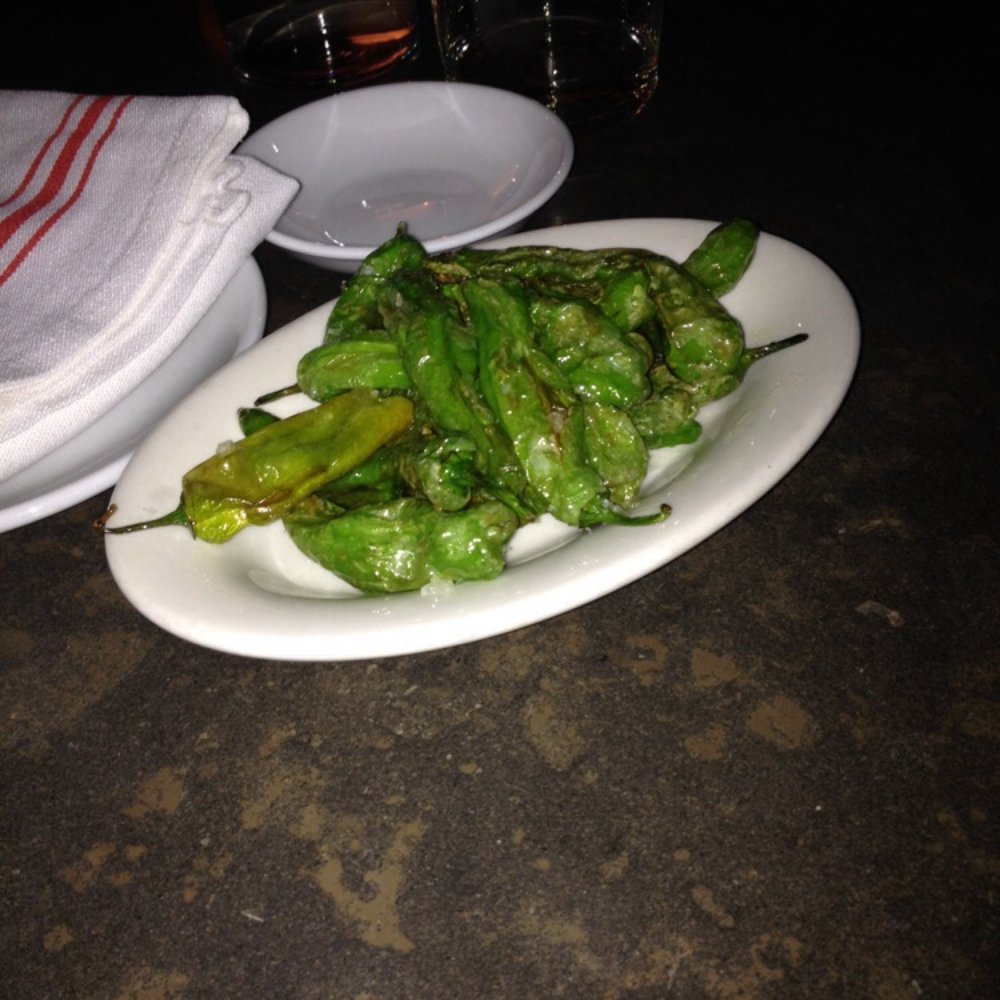 Txikito - The "Piperrak" (Shishito peppers) Don't worry - they generally aren't spicy, though sometimes you may get one or two that are... - Basque Near Me - New York, New York Txikito - The "Piperrak" (Shishito peppers) Don't worry - they generally aren't spicy, though sometimes you may get one or two that are... - Basque Near Me - New York, New York