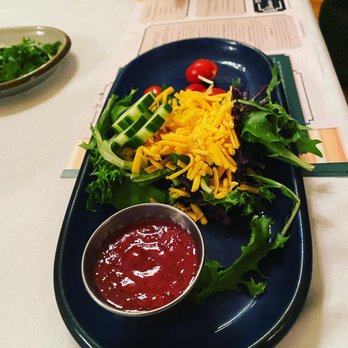 The Flying Trout Restaurant - Blackberry vinaigrette in house salad - American Near Me - Blairsville, Georgia