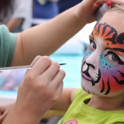 Painted You - Tiger Face art done at the Wadsworth Mansion in Middletown