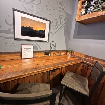 Cowboy Coffee - Interior seating. (*this small corner section was the only place not occupied by people) - Coffee & Tea Near Me - Jackson, Wyoming