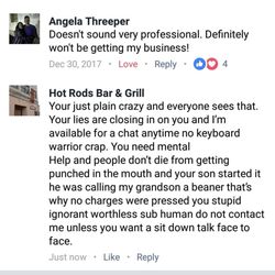 Hotrods bar and Grill - The owner of this establishment is rude and worse of all says racist comments!!!!!!
