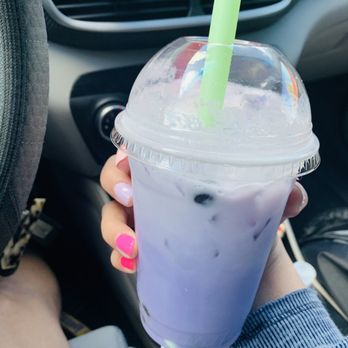 Pho Long Restaurant - Taro milk tea with tapioca boba - Vietnamese Near Me - Uvalde, Texas