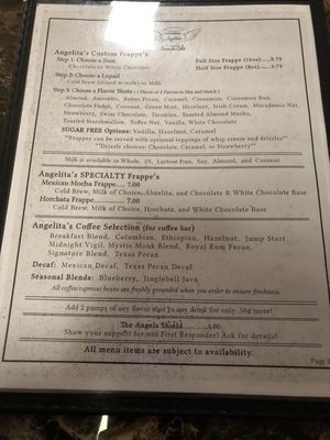 Menu photo 2 Angelita's Casa de Cafe Brownsville, TX