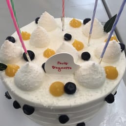 Blueberry Chiffon Cake Slice