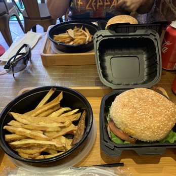 Chamoun’s Way - Lebanese cheese burger with fries - Mediterranean Near Me - New York, New York
