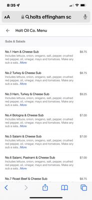 Menu photo 8 Holt Bros BBQ Effingham, SC Menu photo 8 Holt Bros BBQ Effingham, SC