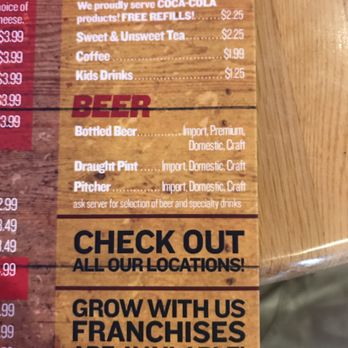 Jefferson's - Huge selection of adult beverages on a separate drinks menu - Chicken Wings Near Me - Oxford, Alabama