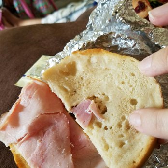 Boardwalk Bagels - Ham, egg, and cheese bagel not toasted either - Cafes Near Me - Cypress, California Boardwalk Bagels - Ham, egg, and cheese bagel not toasted either - Cafes Near Me - Cypress, California