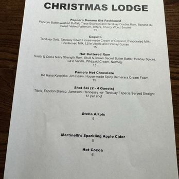 Christmas Lodge - Menu - Bars Near Me - Aiea, Hawaii
