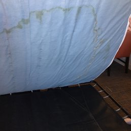 Soiled mattress in room 509. The front desk was really nice and they moved us to another room Soiled mattress in room 509. The front desk was really nice and they moved us to another room