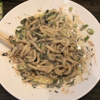 Ishin Udon - Mentaiko cream udon - Japanese Near Me - Houston, Texas Ishin Udon - Mentaiko cream udon - Japanese Near Me - Houston, Texas