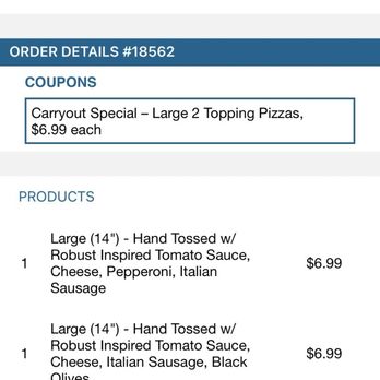 Dominos Pizza - Receipt - Pizza Near Me - Hercules, California Dominos Pizza - Receipt - Pizza Near Me - Hercules, California