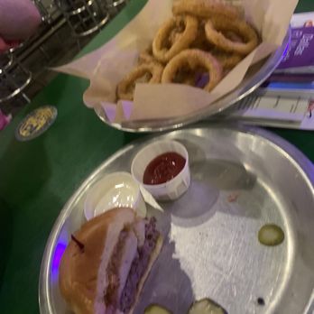 Rodeo Goat - Burger- half and onion rings - Burgers Near Me - Dallas, Texas