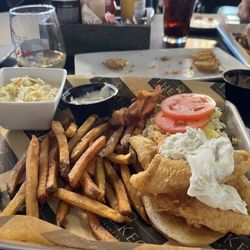The Keg - Perch dinner with coleslaw ( very tasty) and fried